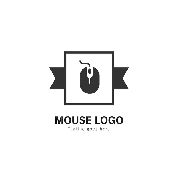 Desain logo komputer. Logo komputer dengan rancangan frame vector modern - Stok Vektor