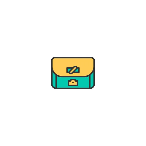 Diseño de icono de bolsa. Fotografía y video icono de diseño de vectores — Vector de stock