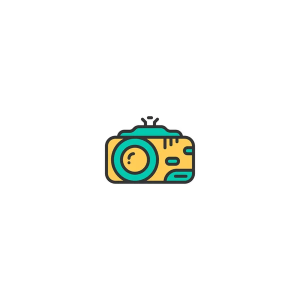 Diseño de icono de cámara digital. Fotografía y video icono de diseño de vectores — Vector de stock