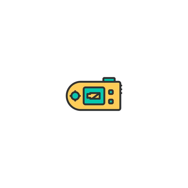 Digital camera icon design. Photography and video icon vector design — Stock Vector