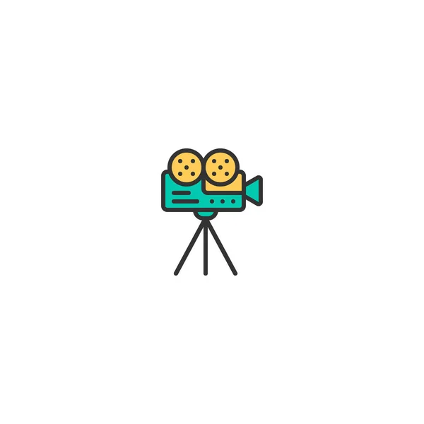 Videocamera pictogram ontwerp. Videopictogram vector design — Stockvector