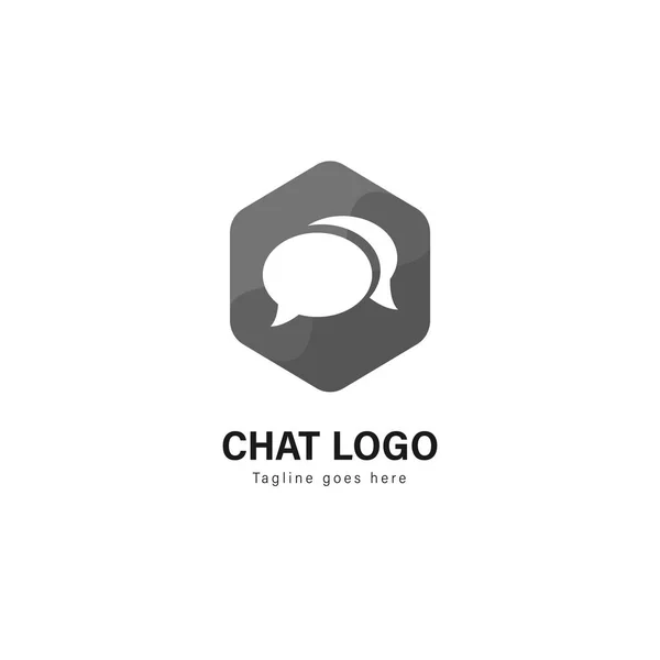 Progettazione modello logo Chat. Logo Chat con design vettoriale telaio moderno — Vettoriale Stock