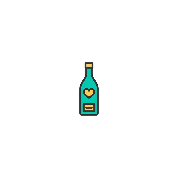 Бутылка вина Icon Design. Векторный дизайн значков образа жизни — стоковый вектор