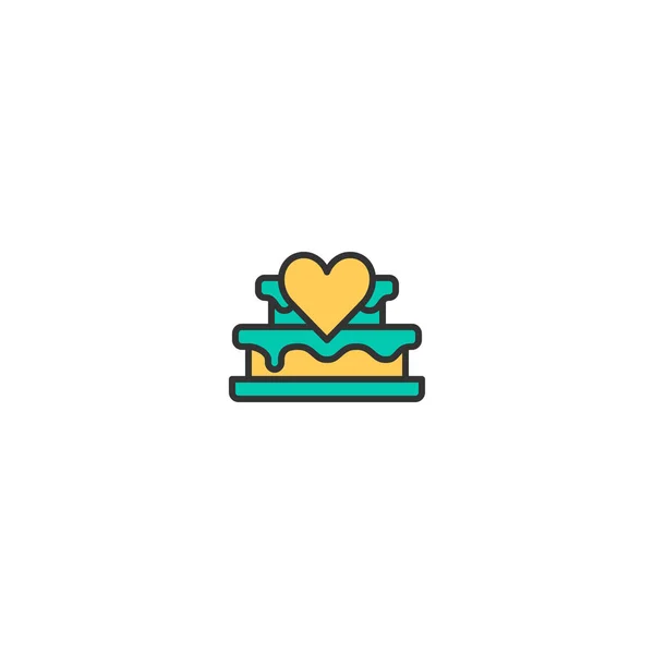 Wedding cake Icon Design. Lifestyle icon vector design — Stock Vector