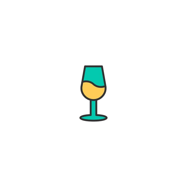 Weinglas-Ikone. Design der Lifestyle-Ikone — Stockvektor