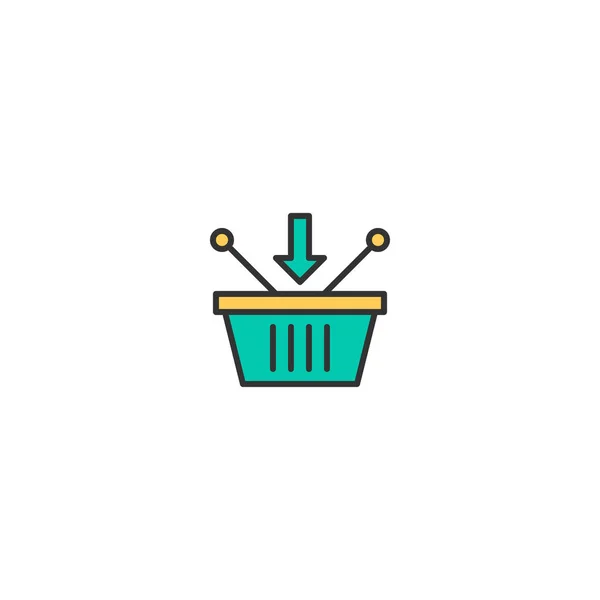 Warenkorb Icon Design. Design von Shopping-Ikonen — Stockvektor