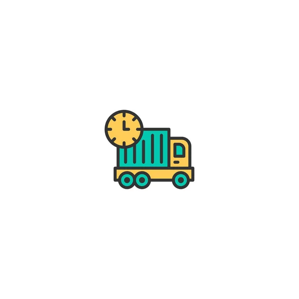 Teslimat kamyonu simgesi tasarım. Alışveriş simge vektör tasarımı — Stok Vektör