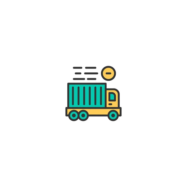 Levering vrachtwagen pictogram ontwerp. Winkelen pictogram vector design — Stockvector