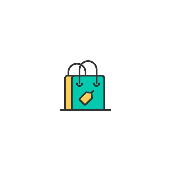 Alışveriş çantası simgesi tasarım. Alışveriş simge vektör tasarımı — Stok Vektör