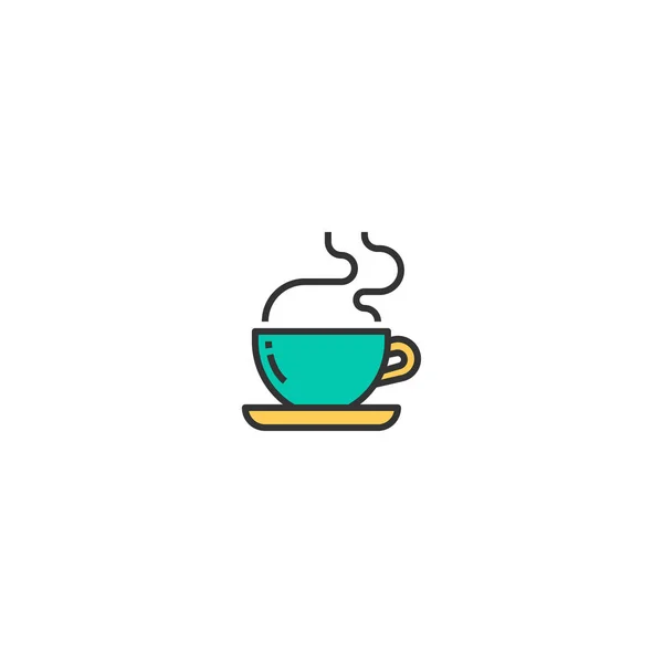 Kahve fincanı simge tasarım. Başlangıç simge vektör tasarımı — Stok Vektör