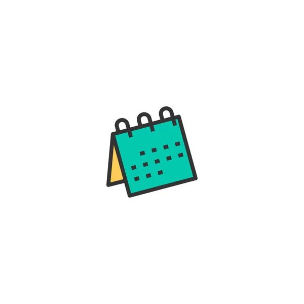 Kalender-Icon-Design. Schreibwaren-Ikone Vektor-Design — Stockvektor