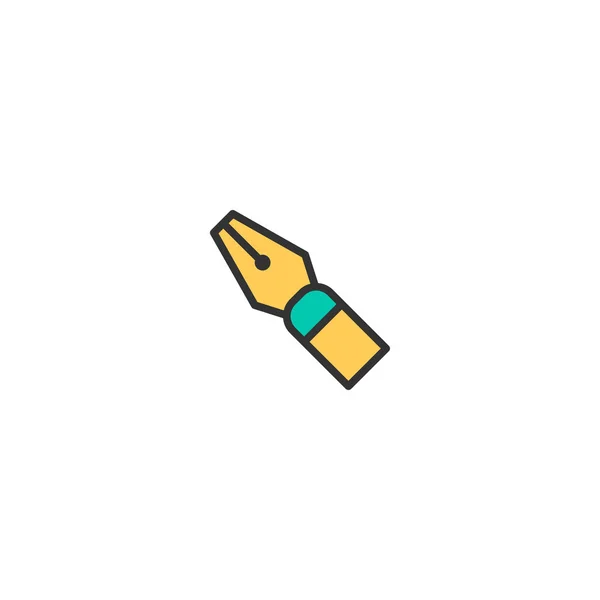 Dolma kalem simgesi tasarım. Kırtasiye simge vektör tasarımı — Stok Vektör