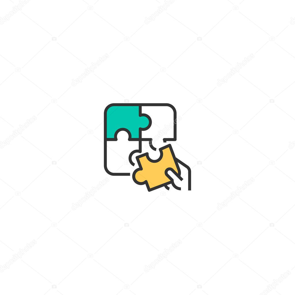 Jigsaw icon design. Startup icon vector design