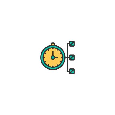 Modern ve minimalist simgesi tasarım. Yönetim simge vektör tasarımı