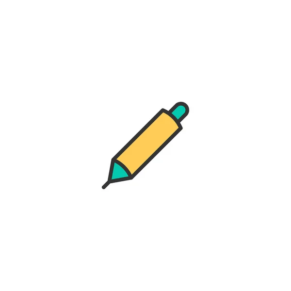 Projeto do ícone da caneta. Desenho de vetor ícone de papelaria — Vetor de Stock