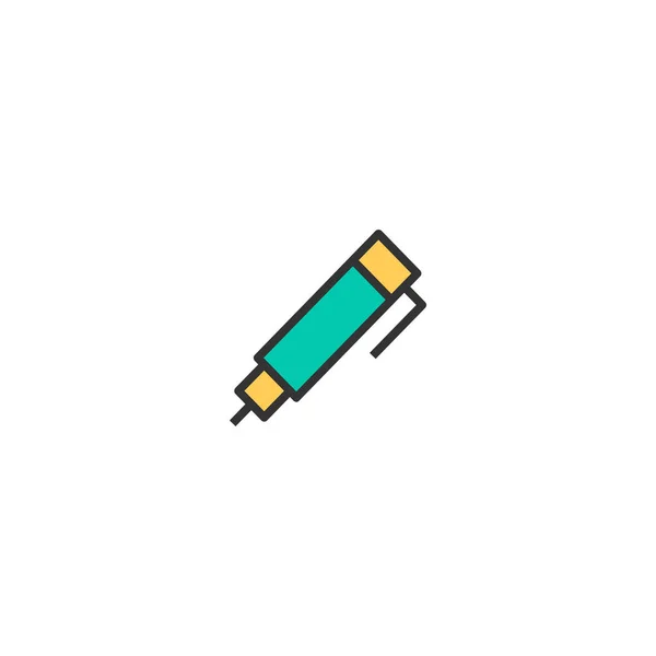 Projeto do ícone da caneta. Desenho de vetor ícone de papelaria —  Vetores de Stock