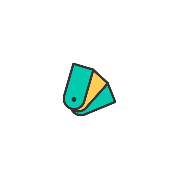 Desenho de ícone de tom Pan. Desenho de vetor ícone de papelaria — Vetor de Stock