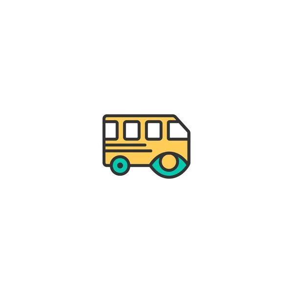 Λεωφορείο εικονίδιο σχεδιασμός. Συγκοινωνιακά εικόνα διάνυσμα — Διανυσματικό Αρχείο