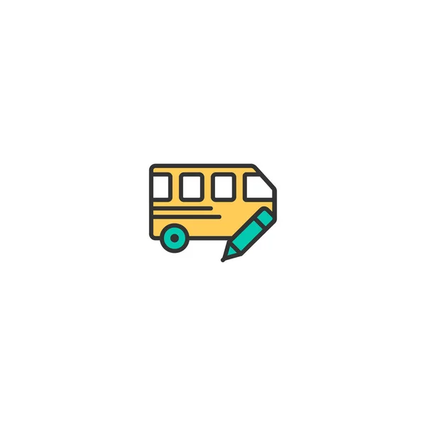 Diseño de icono de autobús. Icono de transporte vector de diseño — Vector de stock