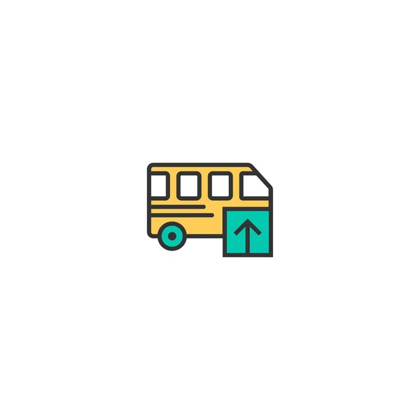 Дизайн значка автобуса. Проектирование векторных значков транспорта — стоковый вектор