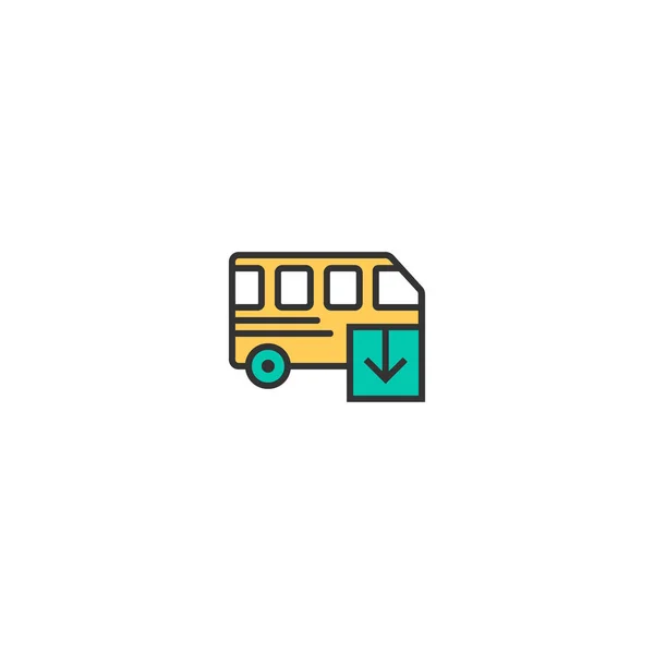 Buss ikon design. Transport ikon vektor design — Stock vektor