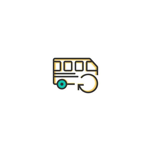 Дизайн значка автобуса. Проектирование векторных значков транспорта — стоковый вектор