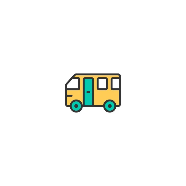 Λεωφορείο εικονίδιο σχεδιασμός. Συγκοινωνιακά εικόνα διάνυσμα — Διανυσματικό Αρχείο