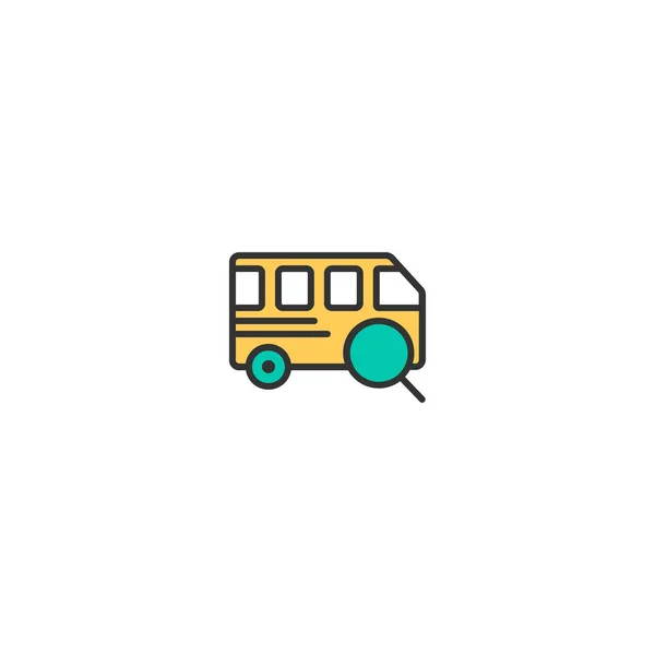 バスのアイコン デザイン。交通機関アイコン ベクトル デザイン — ストックベクタ