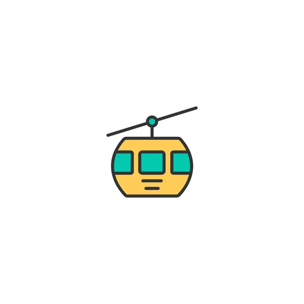 Diseño del icono de cabina de teleférico. Icono de transporte vector de diseño — Vector de stock