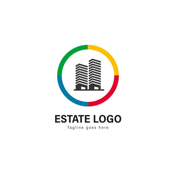 Real Estate πρότυπο λογότυπο του σχεδιασμού — Διανυσματικό Αρχείο
