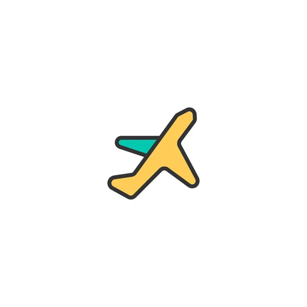 Projeto de ícone de avião. Design de vetor ícone de transporte — Vetor de Stock