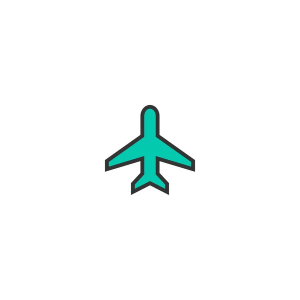 Conception icône de l'avion. Conception vectorielle icône de transport — Image vectorielle