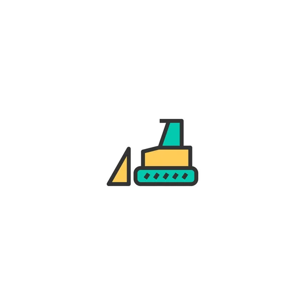 Bulldozer icon design. Transportation icon vector design — Stock Vector