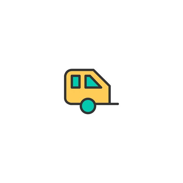 Caravan pictogram ontwerp. Vervoer pictogram vector design — Stockvector