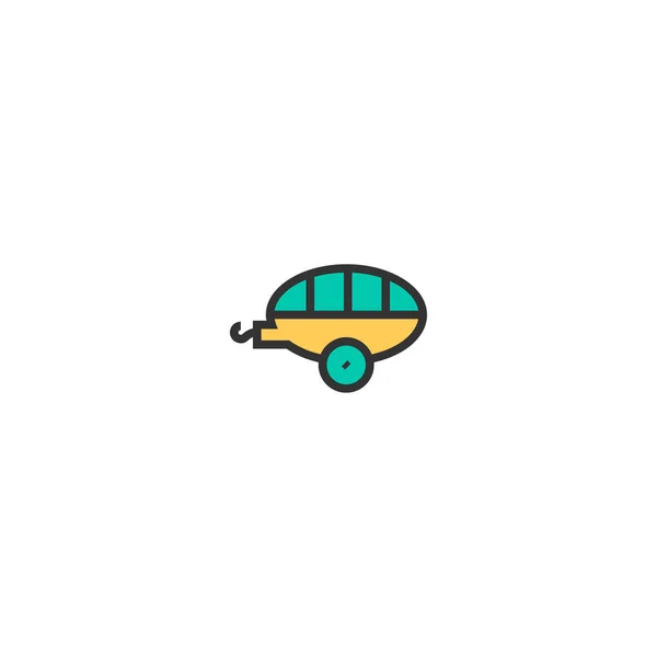 Diseño de iconos de caravana. Icono de transporte vector de diseño — Vector de stock