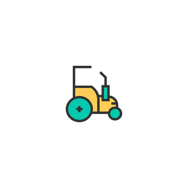 Desenho de ícone de trator. Design de vetor ícone de transporte — Vetor de Stock