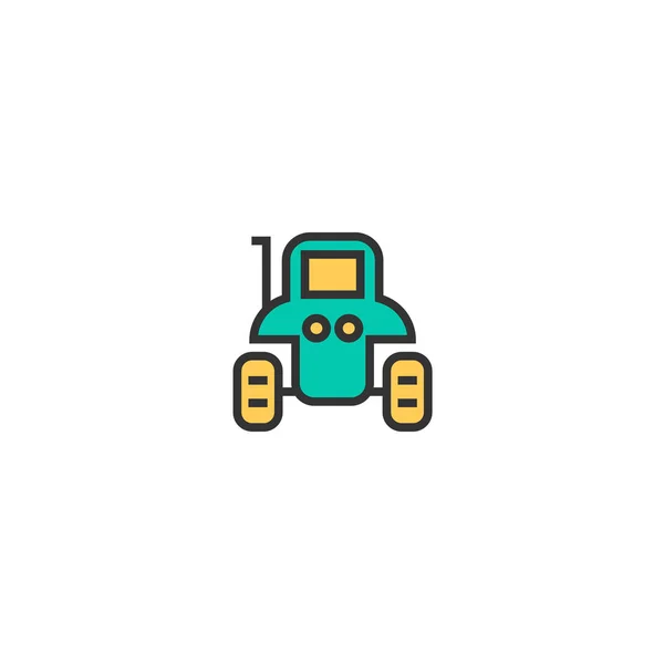 Diseño del icono del tractor. Icono de transporte vector de diseño — Vector de stock