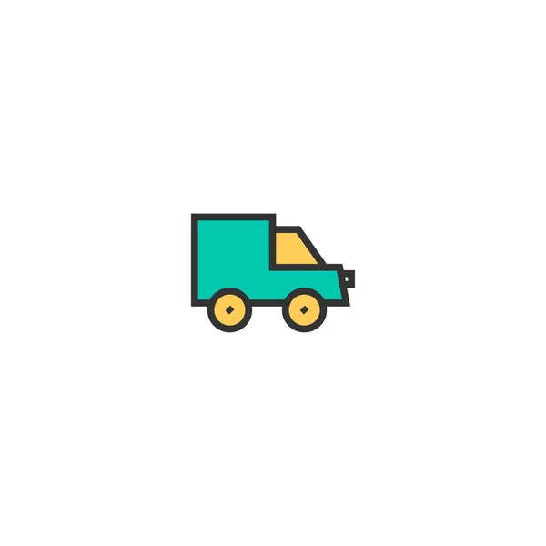 Дизайн значка грузовика. Проектирование векторных значков транспорта — стоковый вектор
