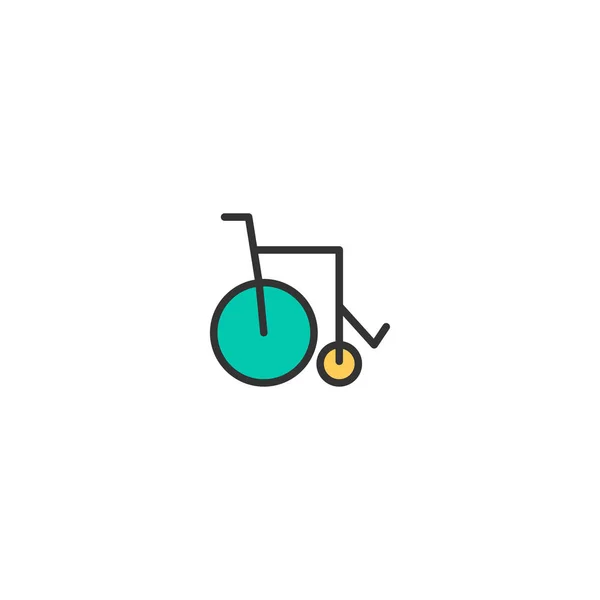 Wózek inwalidzki ikona designu. Transport projekt wektor — Wektor stockowy