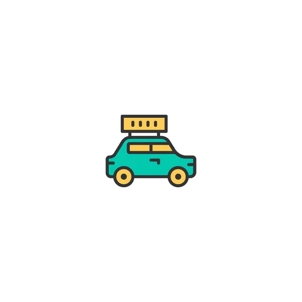 Дизайн значка такси. Проектирование векторных значков транспорта — стоковый вектор