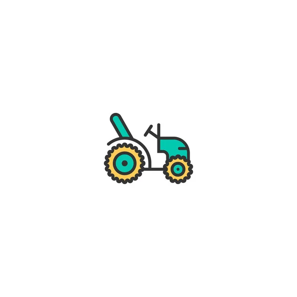 Дизайн значка трактора. Проектирование векторных значков транспорта — стоковый вектор