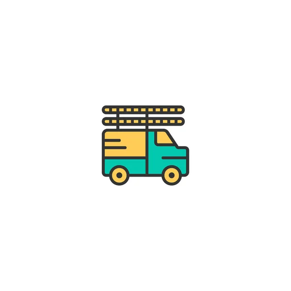 Lastbil ikon design. Transport ikon vektor design — Stock vektor
