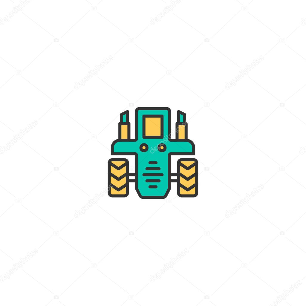 Tractor icon design. Transportation icon vector illustration