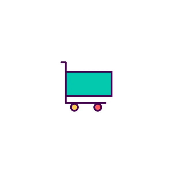 Winkelwagen pictogram lijn ontwerp. Zakelijke pictogram vector design — Stockvector