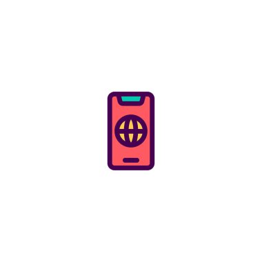 Telefon simgesi tasarım. e-ticaret simge vektör tasarımı