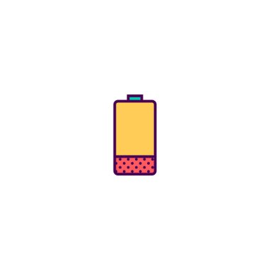 Pil simgesi tasarım. Temel simge vektör tasarımı