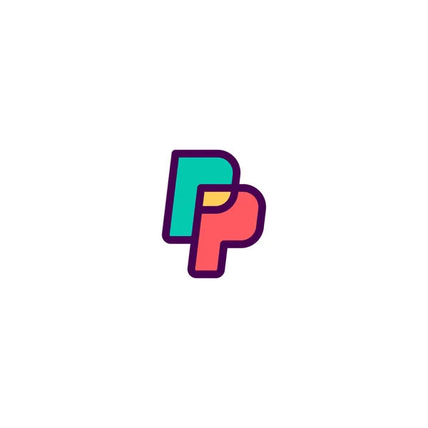 Diseño de iconos de Paypal. diseño del vector icono de comercio electrónico — Vector de stock