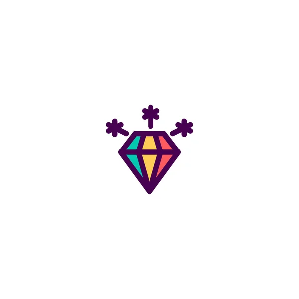 Diseño de icono de diamante. diseño del vector icono de comercio electrónico — Archivo Imágenes Vectoriales