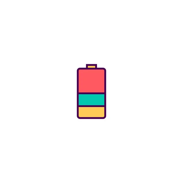 Design de ícone de bateria. Desenho de vetor ícone essencial — Vetor de Stock