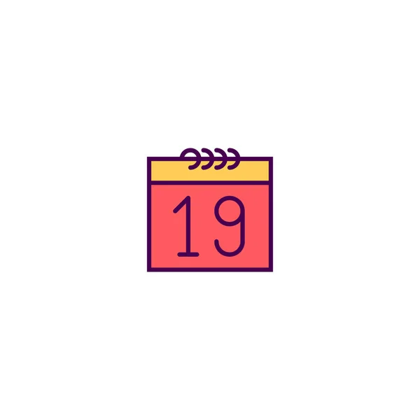 Progettazione icona del calendario. Icona essenziale progettazione vettoriale — Vettoriale Stock